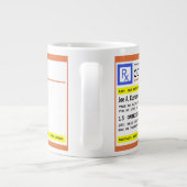 名前をカスタムする付き処方箋コーヒージャンボマグ ジャンボコーヒーマグカップ (裏面)