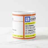 名前をカスタムする付き処方箋コーヒージャンボマグ ジャンボコーヒーマグカップ (正面)
