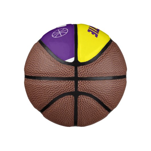 名前をカスタムする付き小さなバスケットボールのスポーツギフト ミニバスケットボール (右)