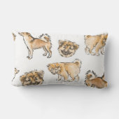 名前をカスタムする付き屋外犬デザイン装飾用クッション アウトドアクッション (裏面)