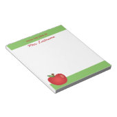 名前をカスタムする付き赤マンガスクールアップル ノートパッド (アングル)