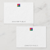 名前をカスタムする会社のロゴをここにアップロード ノートカード (正面/裏面)