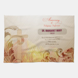 名前をカスタムする修道院60周年宗教 キッチンタオル