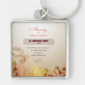 名前をカスタムする修道院60周年宗教 キーホルダー (正面)