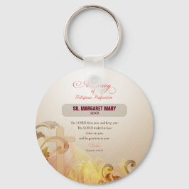 名前をカスタムする修道院60周年宗教 キーホルダー