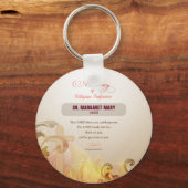 名前をカスタムする修道院60周年宗教 キーホルダー (正面)