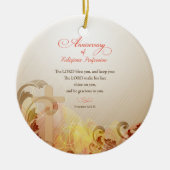 名前をカスタムする修道院60周年宗教 セラミックオーナメント (正面)