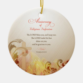 名前をカスタムする修道院60周年宗教 セラミックオーナメント