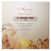 名前をカスタムする修道院60周年宗教 タイル (正面)