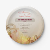 名前をカスタムする修道院60周年宗教 ペーパープレート (正面)