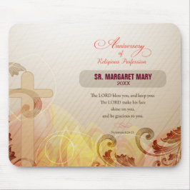 名前をカスタムする修道院60周年宗教 マウスパッド