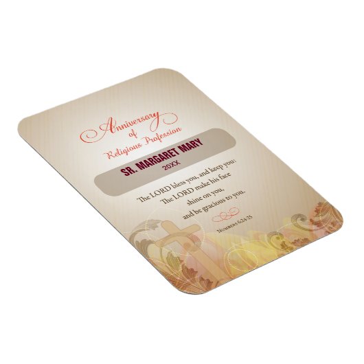 名前をカスタムする修道院60周年宗教 マグネット (右側)