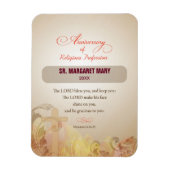 名前をカスタムする修道院60周年宗教 マグネット (縦)