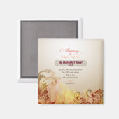 名前をカスタムする修道院60周年宗教 マグネット (正面/裏面)