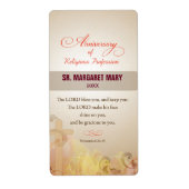 名前をカスタムする修道院60周年宗教 ラベル (正面)