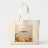 名前をカスタムする修道院60周年宗教 ラージトートバッグ (正面)