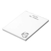 名前をカスタムする先生の感謝からOwl A Note ノートパッド (回転)