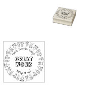 名前をカスタムする先生素晴らしはWork Rubber Stampと言う ラバースタンプ (押印)