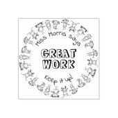 名前をカスタムする先生素晴らしはWork Rubber Stampと言う ラバースタンプ (インプリント)