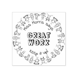 名前をカスタムする先生素晴らしはWork Rubber Stampと言う ラバースタンプ