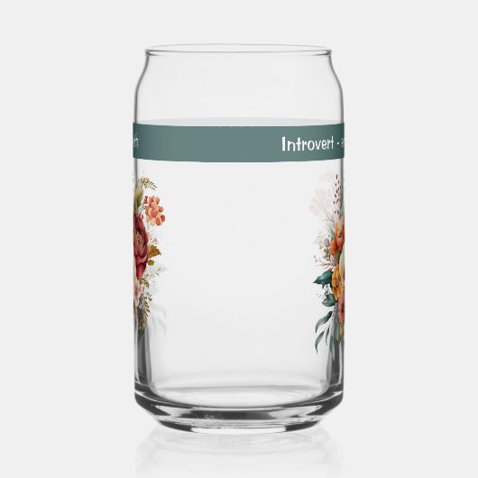 名前をカスタムする内向き孤独な花グリーン ガラス缶 (左)