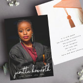 名前をカスタムする写真テンプレート大学卒業 案内状