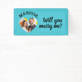 名前をカスタムする写真ハートは私と結婚 横断幕 (インサイチュ)