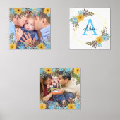 名前をカスタムする写真ワイルドフラワープリント (正面)