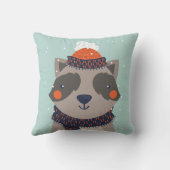 名前をカスタムする冬の動物装飾用クッション クッション (裏面)