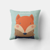 名前をカスタムする冬の動物装飾用クッション クッション (裏面)