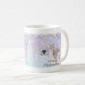 名前をカスタムする冬ワンダーランド北極動物 コーヒーマグカップ (正面右)