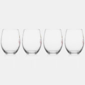 名前をカスタムする凍っていドリンクティキバー ステムなしワイングラス (右)