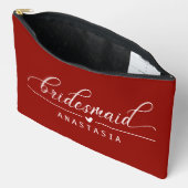 名前をカスタムする化粧袋、ブライダルシャワーギフト アクセサリーポーチ (見開き)