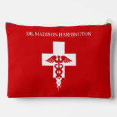 名前をカスタムする医療プロフェッショナル アクセサリーポーチ (裏面)