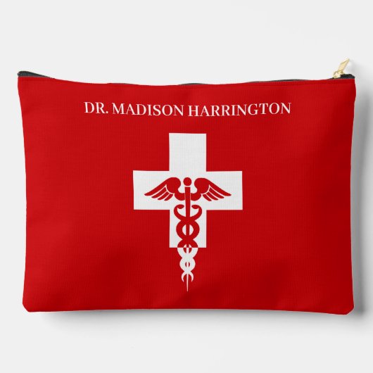 名前をカスタムする医療プロフェッショナル アクセサリーポーチ (裏面)