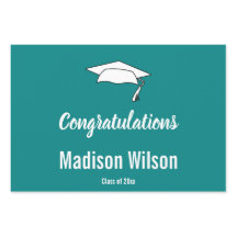 名前をカスタムする卒業おめでとうティール（緑がかった色）