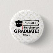 名前をカスタムする卒業ギフトボタン 缶バッジ (正面)
