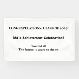 名前をカスタムする卒業パーティバナー |2029年クラス 横断幕