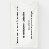 名前をカスタムする卒業パーティバナー |2029年クラス 横断幕 (縦)