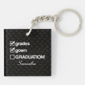 名前をカスタムする卒業贈与 |おもしろい卒業 キーホルダー (裏面)