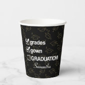 名前をカスタムする卒業贈与 |おもしろい卒業 紙コップ (裏面)