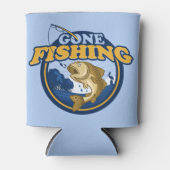 名前をカスタムする去った魚釣り 缶クーラー (正面)