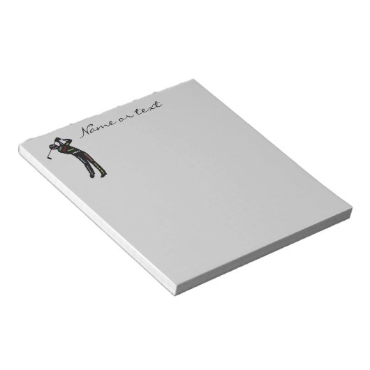 名前をカスタムする又は文字ゴルフ、スポーツやる気を起こさせるワード ノートパッド (アングル)