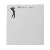 名前をカスタムする又は文字ゴルフ、スポーツやる気を起こさせるワード ノートパッド (正面)