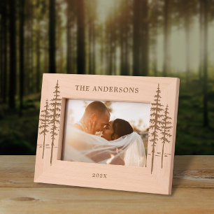 名前をカスタムする又は文字素朴樹林 レーザー彫刻フレーム