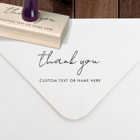 名前をカスタムする又は文字 | ミニマリストありがとう ラバースタンプ