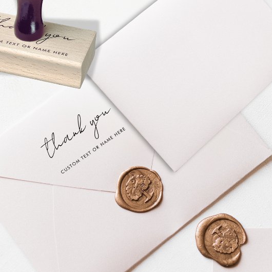 名前をカスタムする又は文字 | ミニマリストありがとう ラバースタンプ