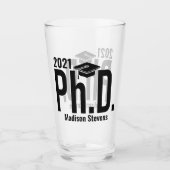名前をカスタムする及び博士号 タンブラーグラス (正面)