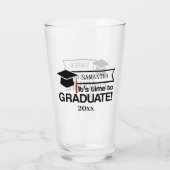 名前をカスタムする及び年次の卒業祝い タンブラーグラス (裏面)