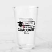 名前をカスタムする及び年次の卒業祝い タンブラーグラス (正面)